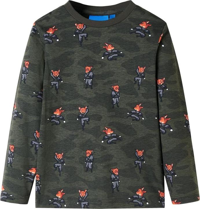 Produktbild VidaXL Kinderpyjama mit Langen Ärmeln Khaki 128,Material: 100 (128)