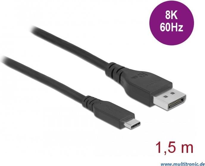 Produktbild Delock USB C – DisplayPort (1.50 m, DisplayPort, 1.4)