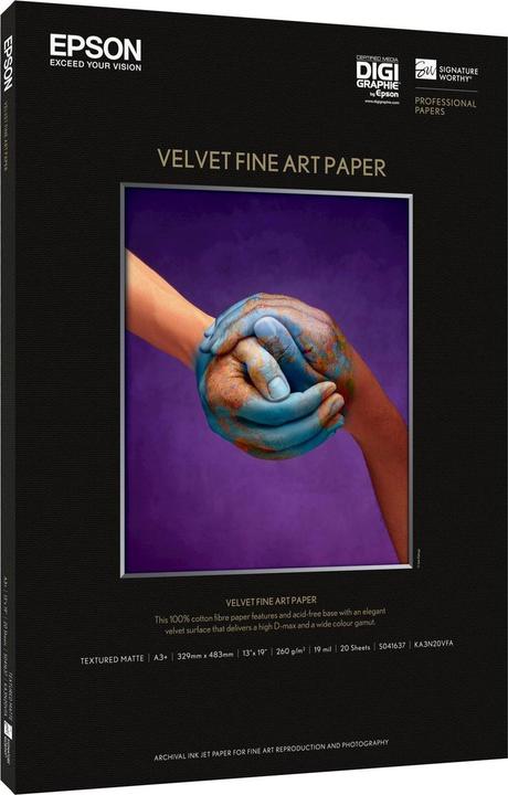 Actual product image Epson S042096 Velvet fine art paper inkjet 260g/m2 A2 25 sheets 1-pack (A2)