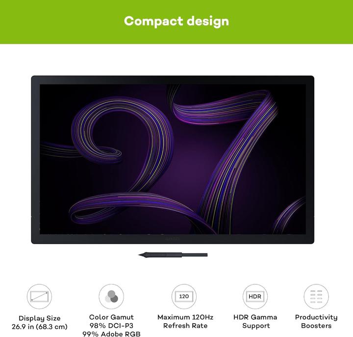 Actual product image Wacom Cintiq Pro 27 (26.90", 5080 lpi)