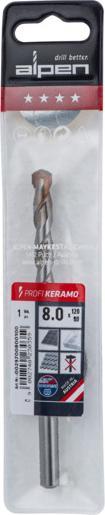 Actual product image Alpen Ceramic drill (8.0 millimetre)