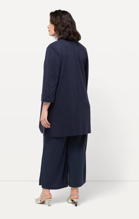 Image du produit Ulla Popken Blazer en jersey avec col à revers, manches 3/4. Mélange de modal (56)
