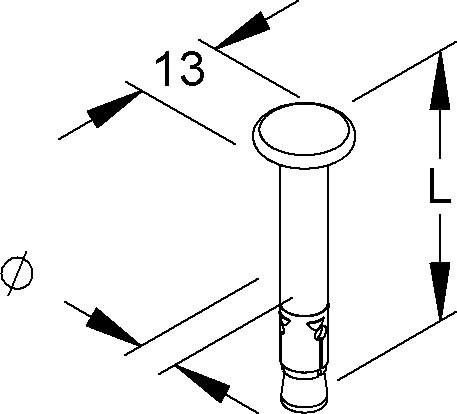 Actual product image Niedax Nail anchor (100 pcs.)