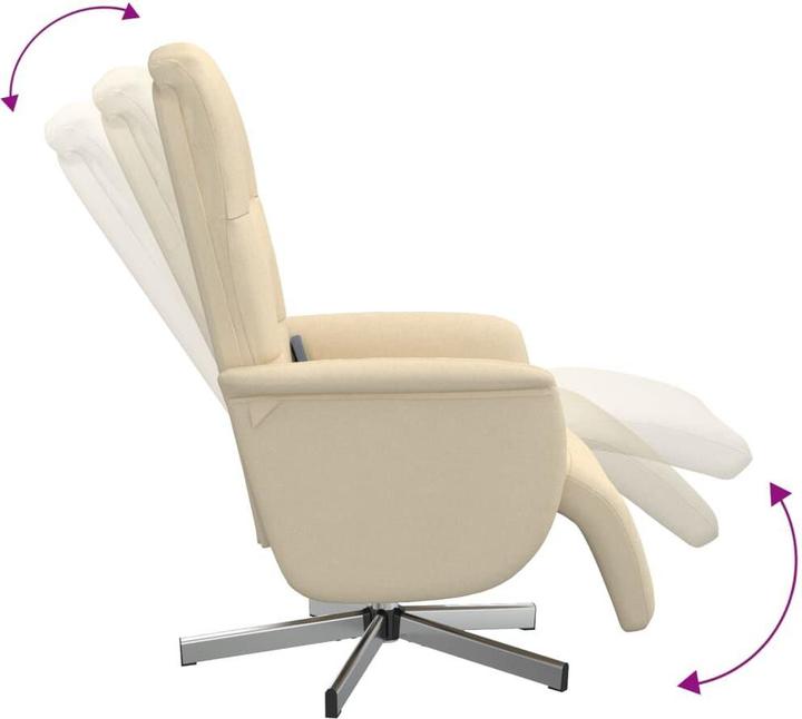 Immagine prodotto VidaXL Sedia da massaggio con poggiapiedi in tessuto color crema, colore