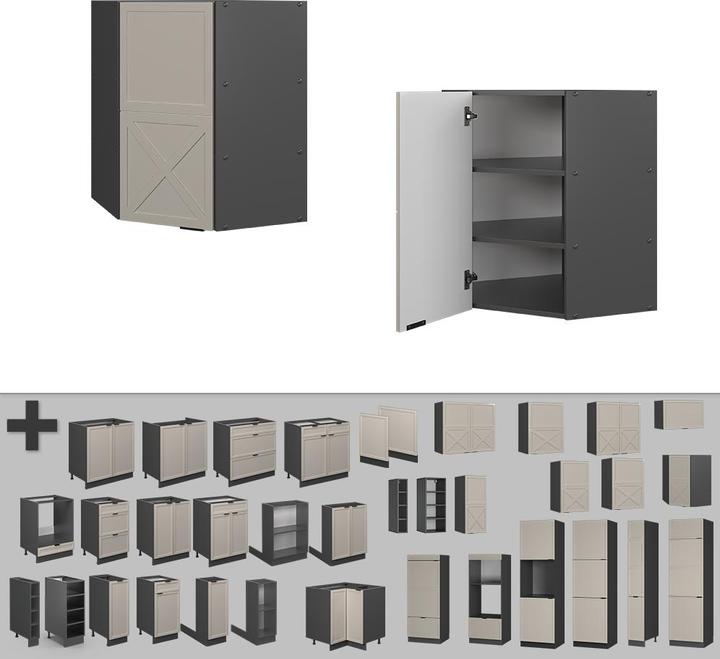 Produktbild Vicco Eckhängeschrank Fame-Line (57 x 34.10 x 72 cm)