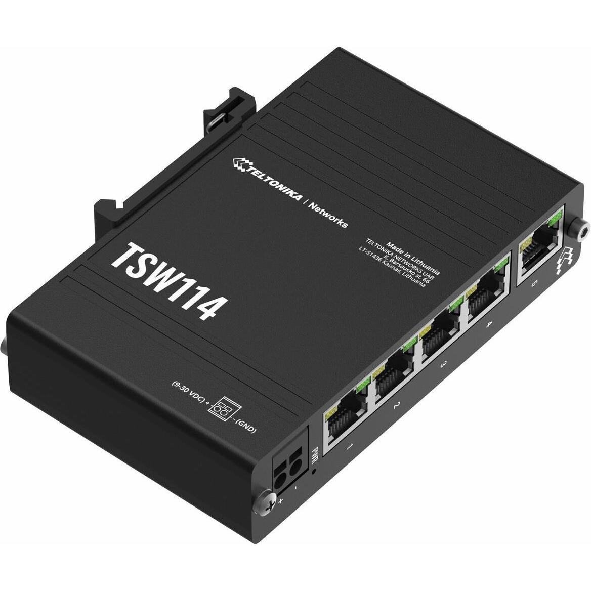 Teltonika TSW114 (5 Ports), Netzwerk Switch, Schwarz