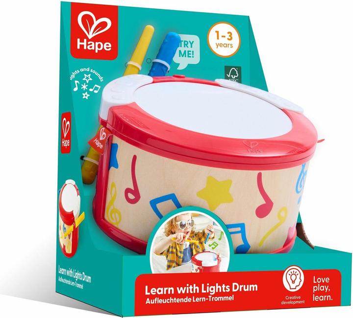 Produktbild Hape Lern-Spiel-Trommel (Deutsch, Französisch, Italienisch, Englisch)