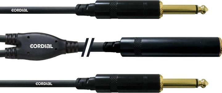 Actual product image Cordial 2in1 (0.30 m, 6.3mm jack cable)