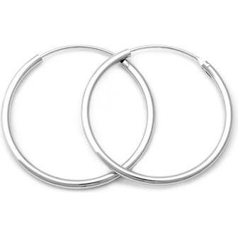 Beneto, Ohrringe, Elegant round earrings made of silver AGUC351 / N - Diameter: 3 cm (L)
