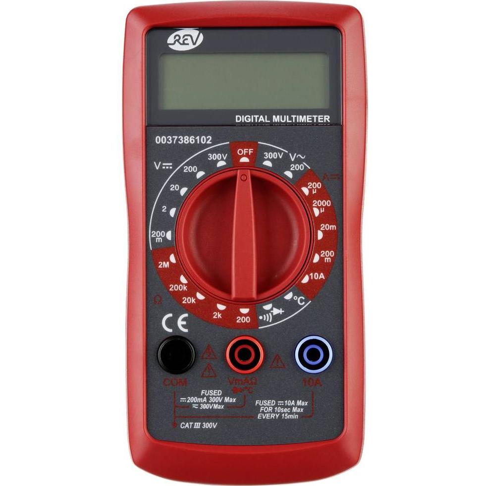 REV, Multimeter, Vielfachmessgerät Temp.sw/rt Hand-Multimeter digital CAT III (CAT III)