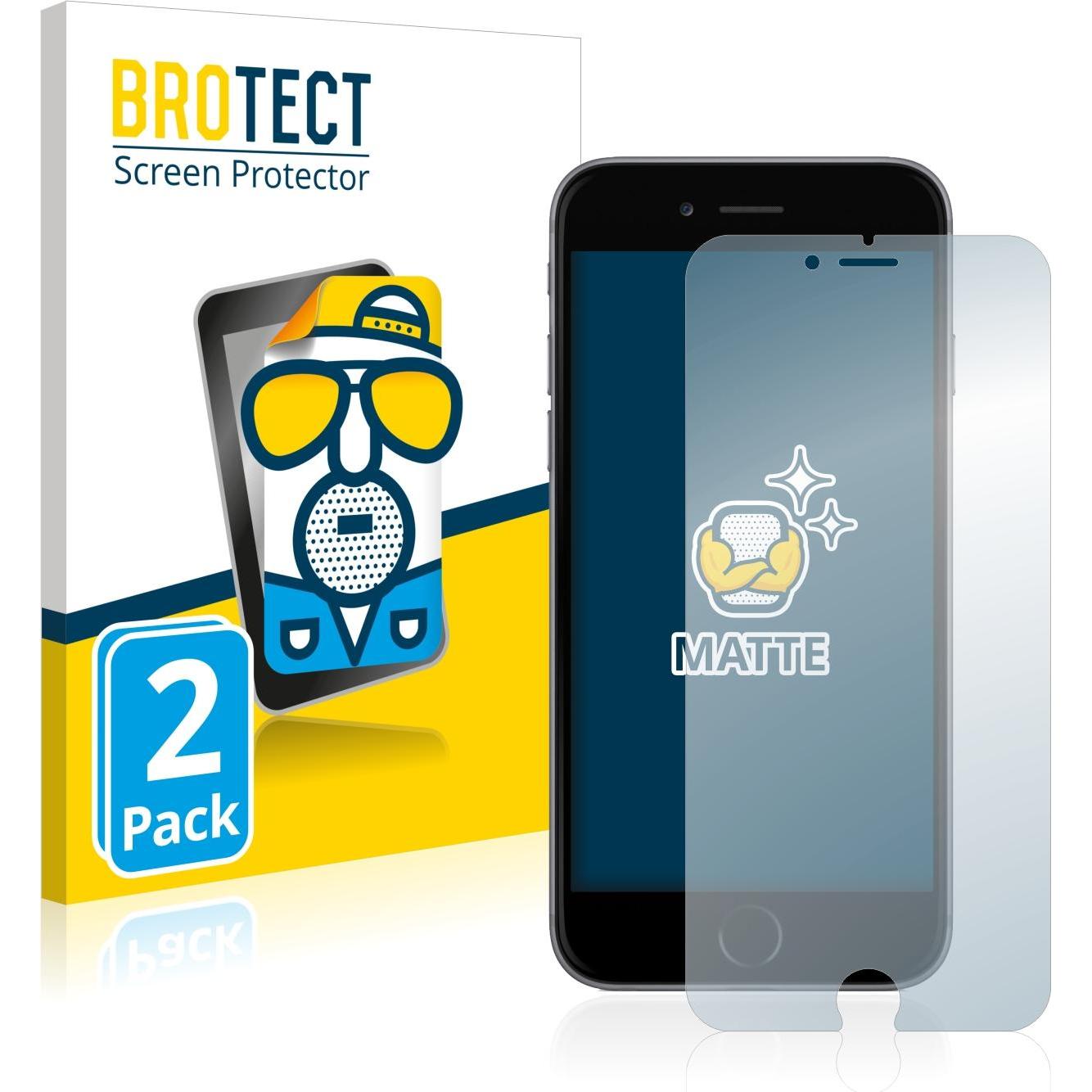 BROTECT Entspiegelungs-Schutzfolie Displayschutz Matt (2 Stück, Apple iPhone 6 Plus), Smartphone Schutzfolie, Grau
