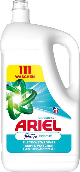 Produktbild Ariel Flüssig Febreze 4.995L Vollwaschmittel 111 WL (111 Waschgänge, Flüssig)