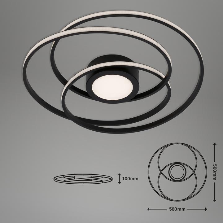 Produktbild Briloner LED Deckenleuchte, schwarz, LED/26W (3200 lm)