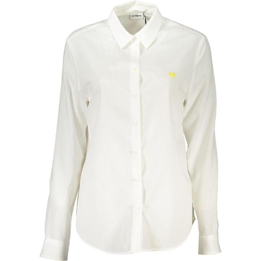 Desigual, Damen, Hemden, White Viscose Women Shirt, Weiss