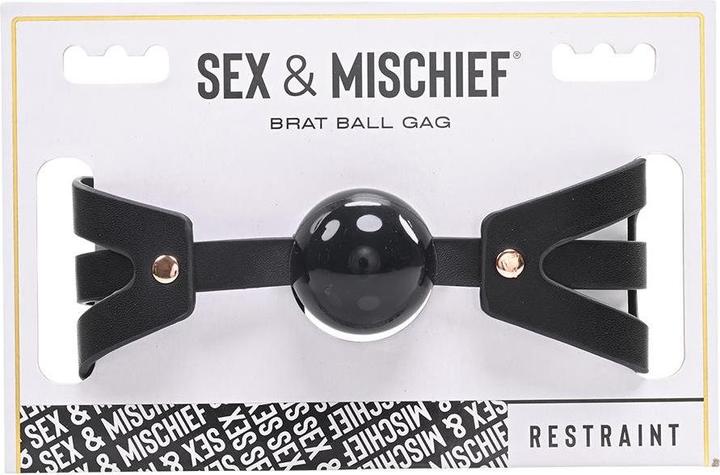 Produktbild Sportsheets Sex And Mischief Brat Ball Gag Black 24 cm