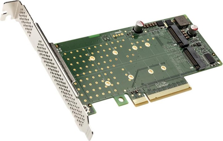 Actual product image Delock PCI Express x8 Card to 2 x internal NVMe M.2 Key M