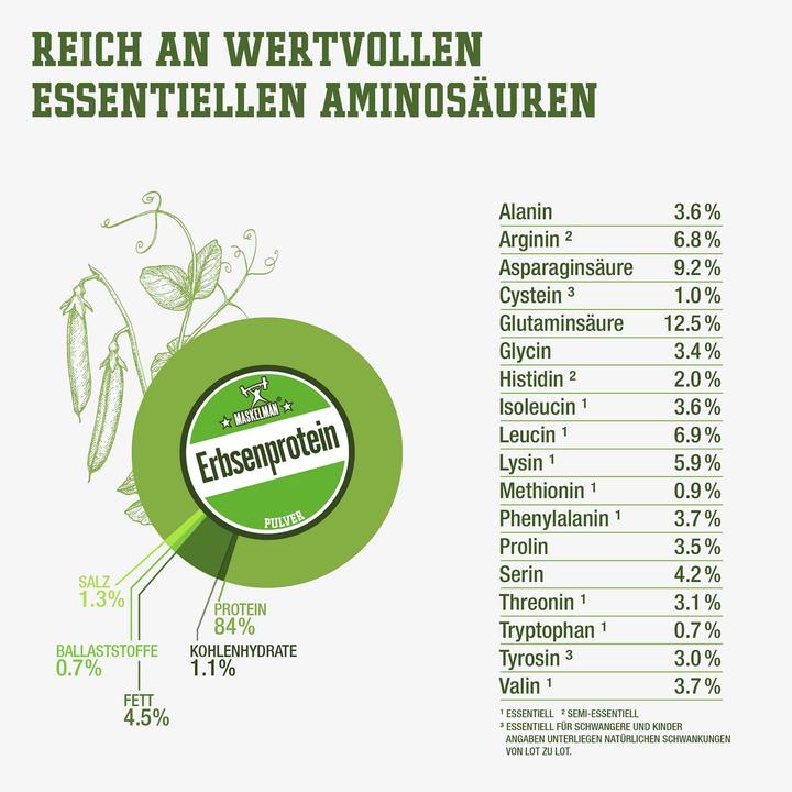 Actual product image Maskelmän Pea protein (Peas, Natural, 1 x, 1000 g)