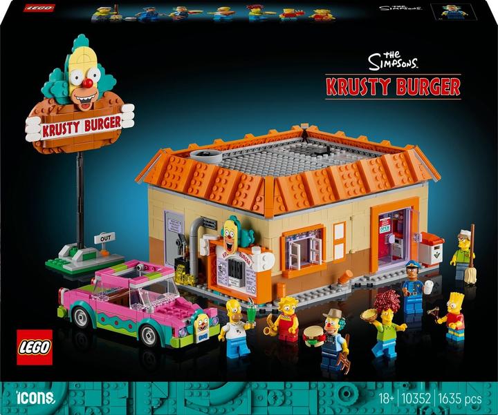 LEGO The Simpsons: Krusty Burger (10352, LEGO Icons, Set LEGO rari)