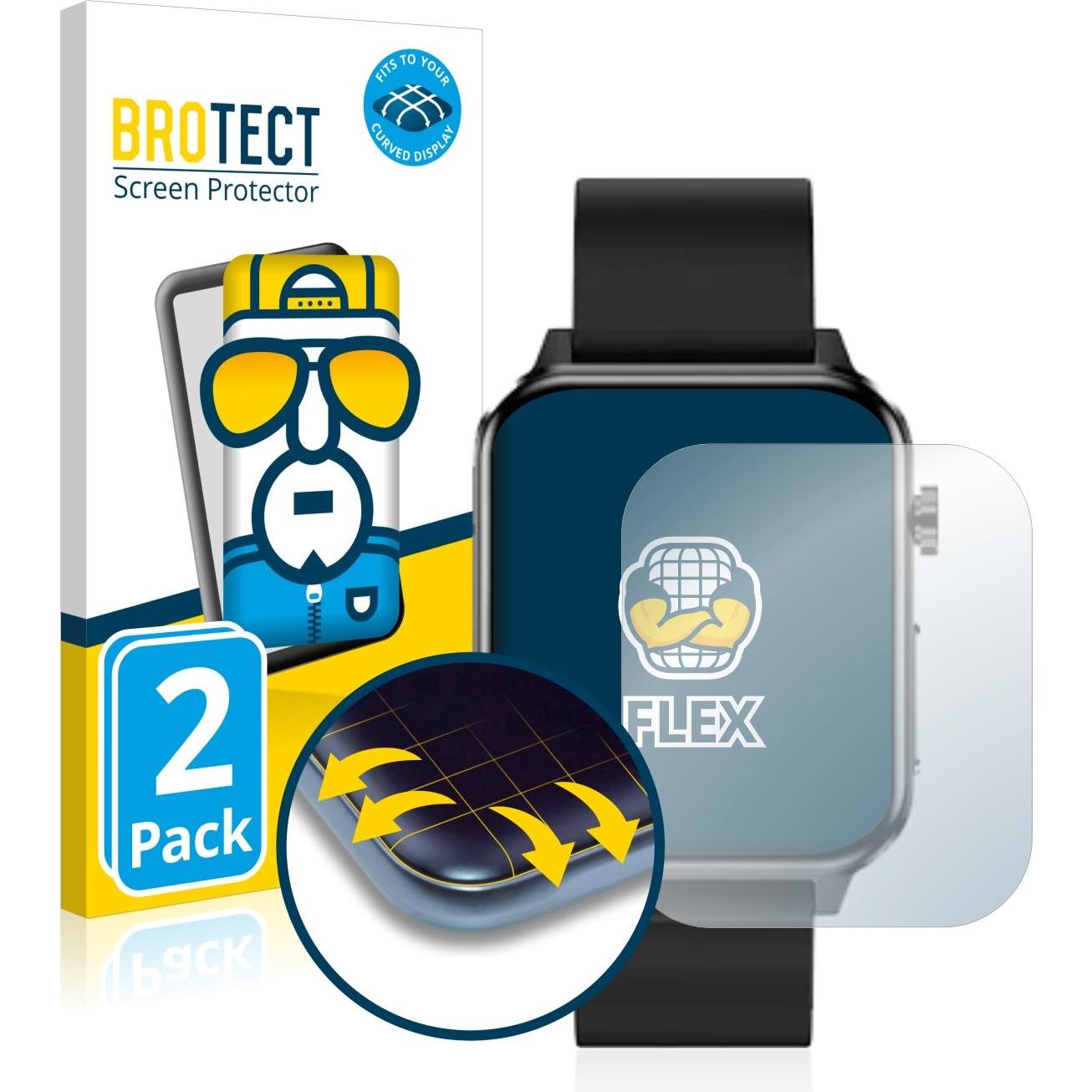 BROTECT Full-Cover Displayschutz, Smartwatch Schutzfolie, Transparent