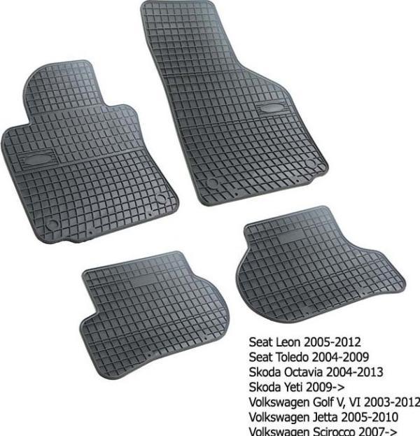 Actual product image Frogum Dywaniki gumowe czarne 4 szt. (1 set of 4 floor mats)