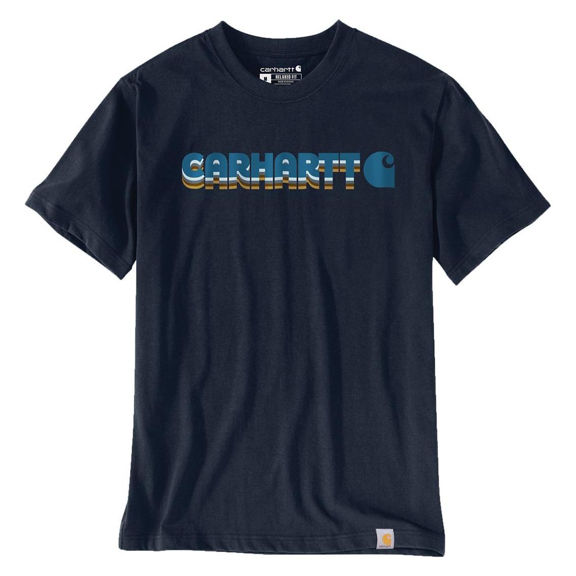 Carhartt, Herren, Shirts, Bekleidung 107318-I26 Logo, Blau, (Xxl)