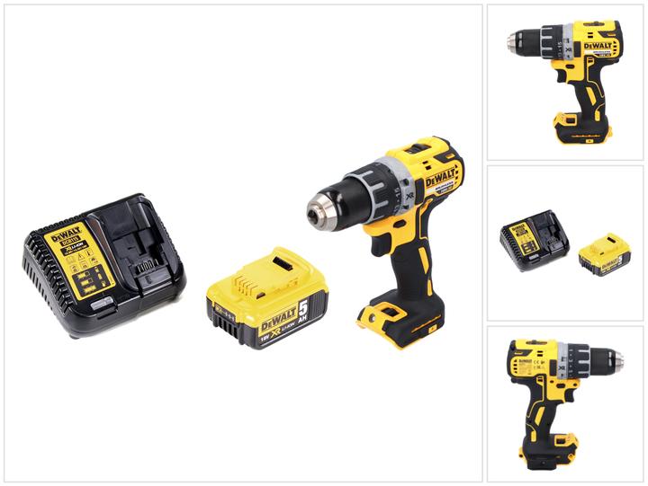Produktbild DeWalt DCD 791 P1 Akku Bohrschrauber 18 V 70 Nm Brushless + 1x Akku 5,0 Ah + Ladegerät