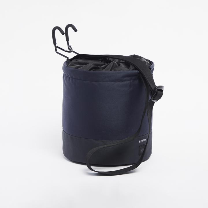 Actual product image Btwin Bike basket foldable polyester 10 l (10 l)