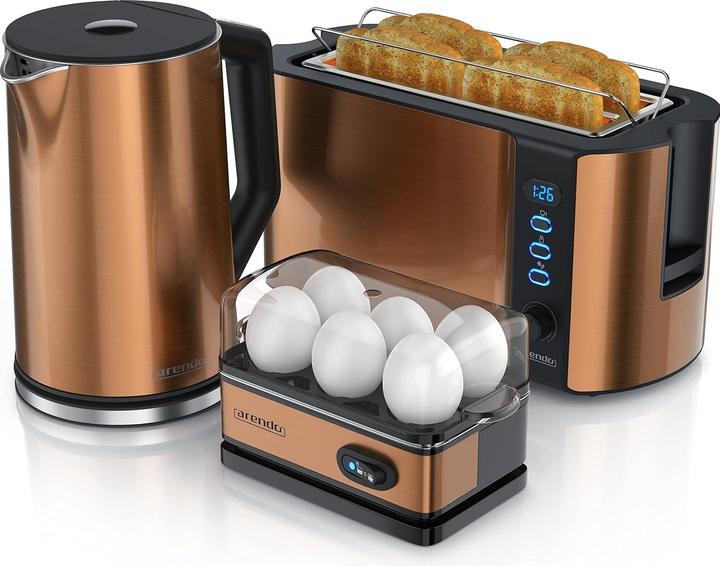 Immagine prodotto Arendo 3-teiliges Küchenset mit Wasserkocher, Toaster & Eierkocher (1.50 l)