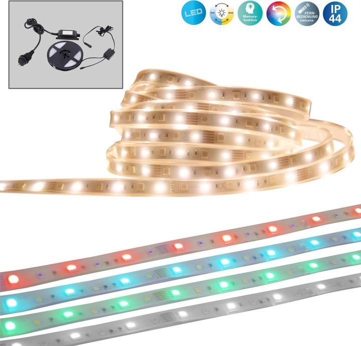 Produktbild Näve LED Stripe outdoor 500cm RGBW CH-Stecker (RGBW, 500 cm, Outdoor)
