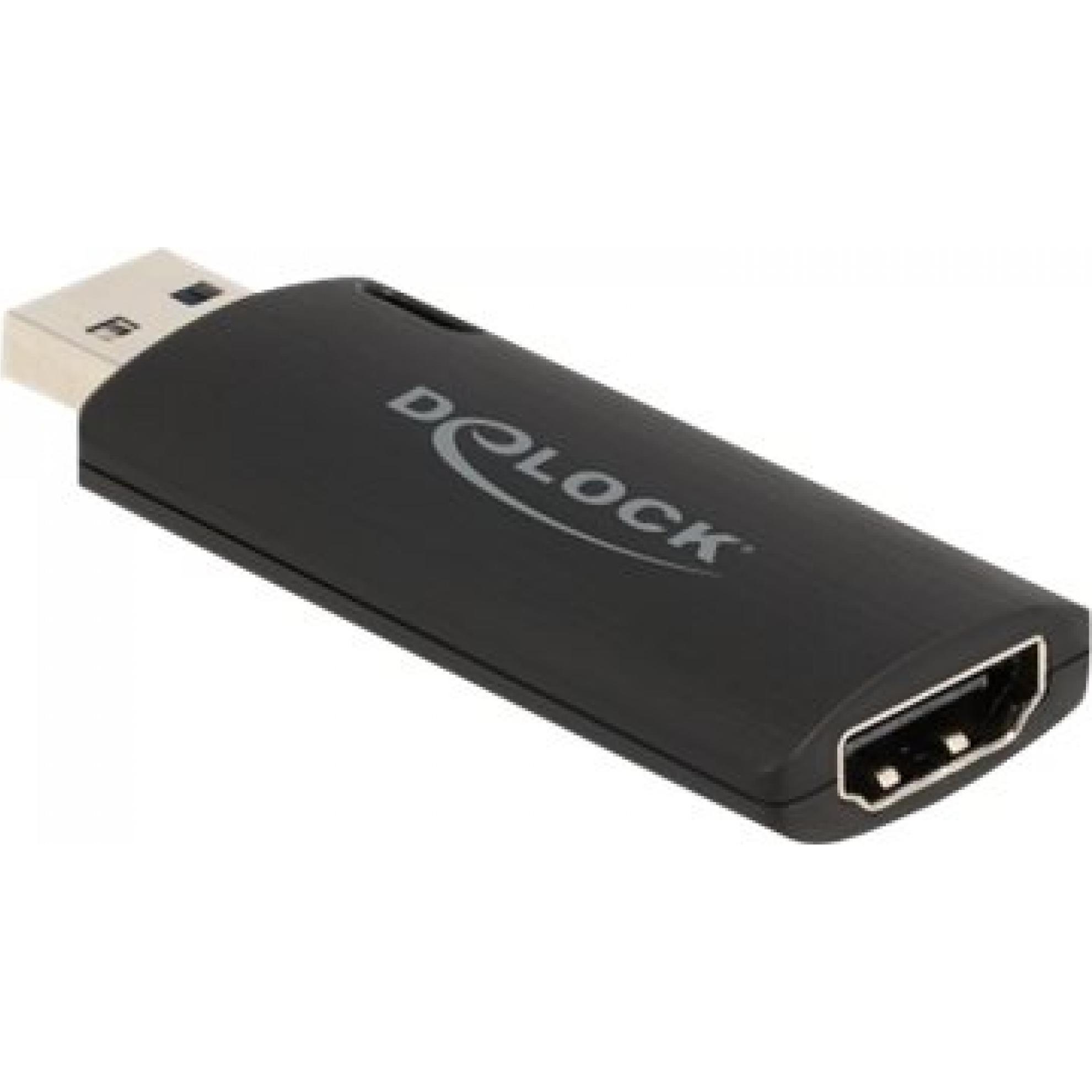 Delock 88307 Dispositivo di registrazione video USB 2.0, Game Recorder, Nero