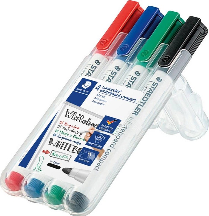 Produktbild Staedtler Lumocolor whiteboard compact 341 (Multi Colour, 2 mm, 4 x)