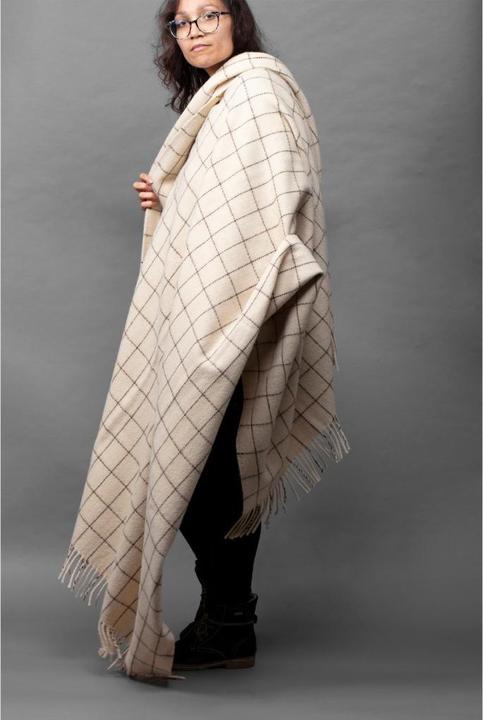 Produktbild MojaMajo Wolldecke Joao 140x190 cm, Weiss (140 x 190 cm)