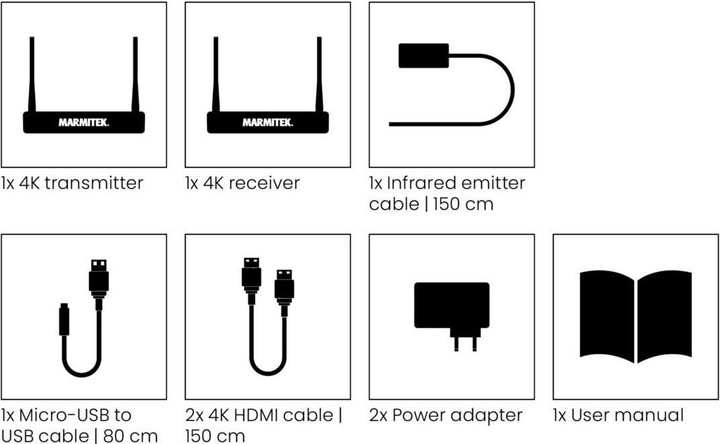 Produktbild Marmitek TV Anywhere Wireless 4K (50 m, HDMI 1, HDR, HDCP)