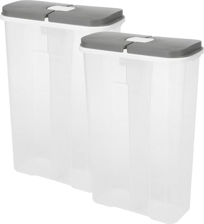 Excellent Houseware Set of 2 XL storage jars with 2 compartments, 3550 ml (3.55 l)