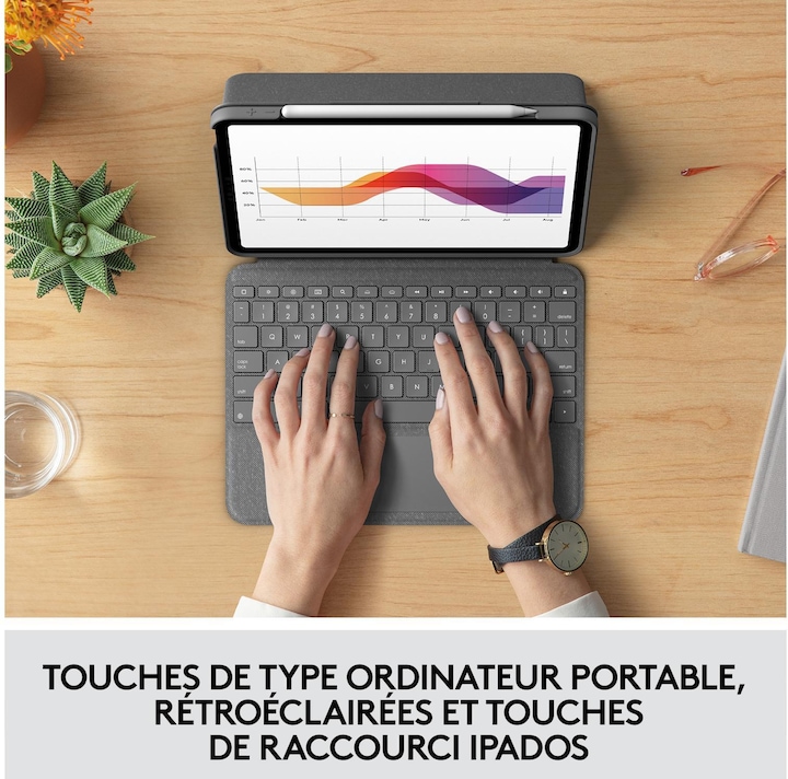 Immagine prodotto Logitech Folio Touch (CH, iPad Air 2020 (4. Gen), iPad Air 2022 (5a generazione))