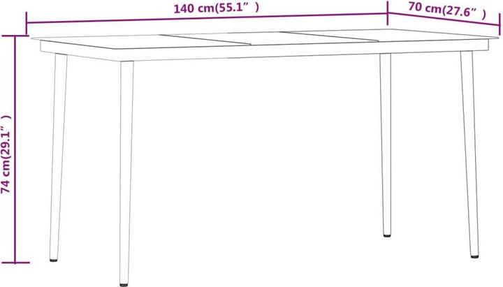 Produktbild vidaXL Garten Essgruppe