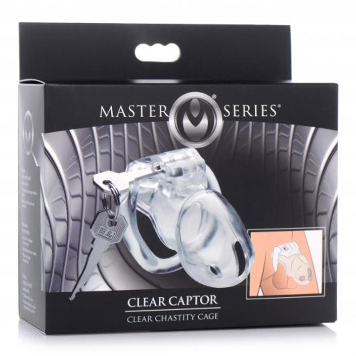 Actual product image Master Series Clear Captor Chastity Cage with Keys