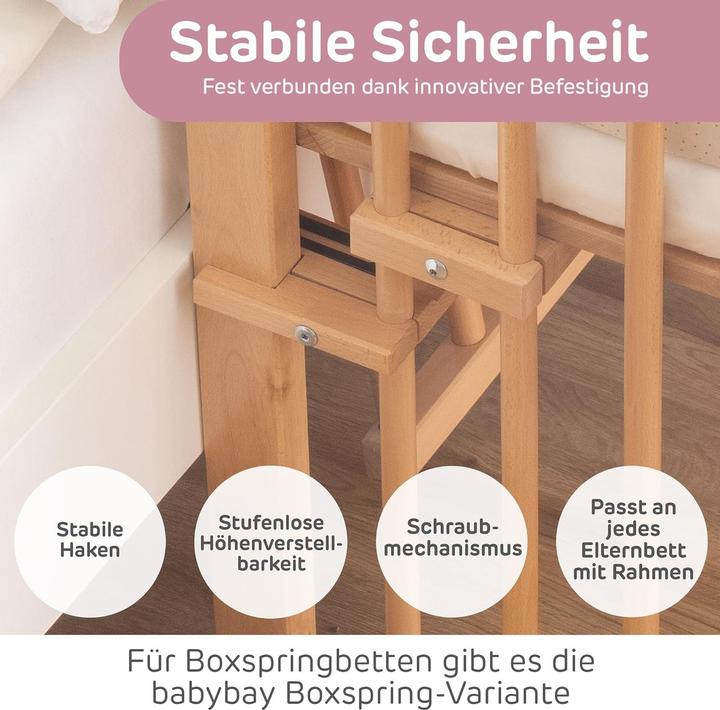 Actual product image Babybay Co-sleeper Maxi Comfort Plus - White lacquered