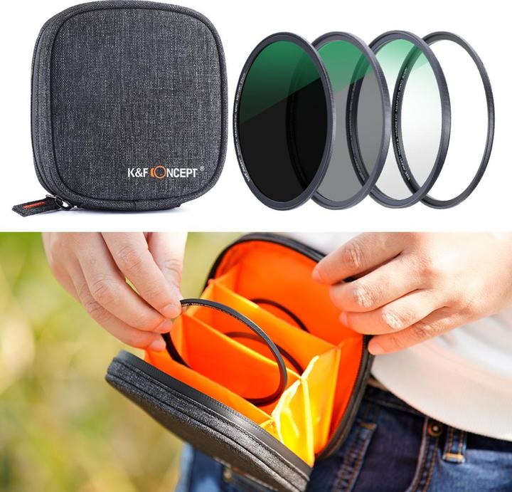 Actual product image K&F Concept Concept Magnetic lens filter kit CPL-ND-UV 55 mm (55 mm, UV filter)