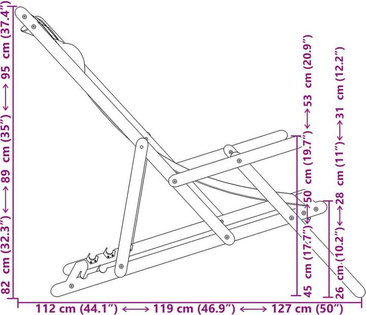 Produktbild vidaXL Strandstuhl