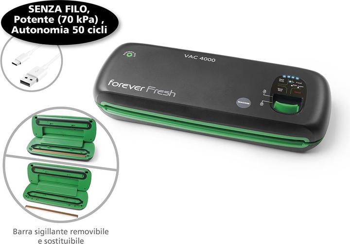 Image du produit Macom Machine à emballer sous vide VAC 4000 Noir, Vert