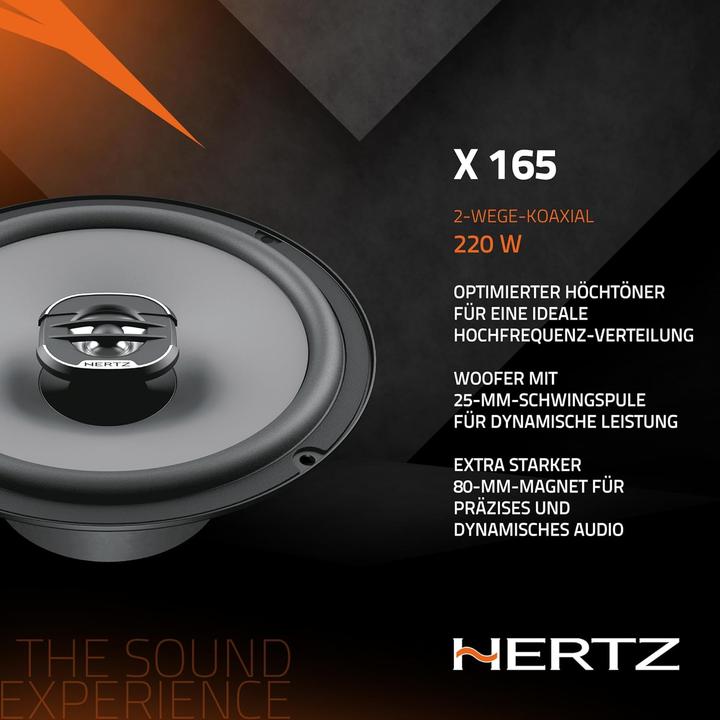 Produktbild Hertz 2-Wege-Koaxiallautsprecher X 165 (220 W)