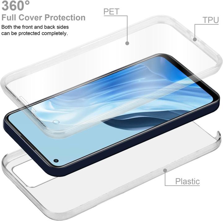 Produktbild Cadorabo TPU 360 Grad Case Hülle für Oppo FIND X5 LITE / Reno7 5G (Oppo Find X5 Lite, OPPO Reno7 Z 5G)