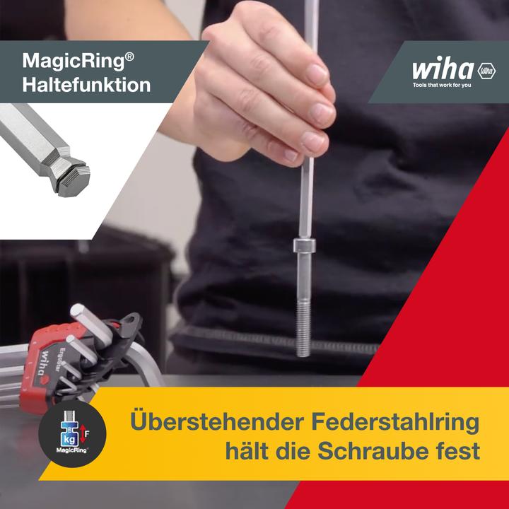 Actual product image Wiha Hex key set in ErgoStar holder 9 pcs hexagon socket spanner Hexagon spanner