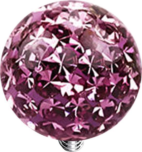 Produktbild Star Piercing Dermal Anchor Kristall Kugel hellviolett Epoxy Schutzschicht (ohne Messing, Chirurgenstahl 316L)