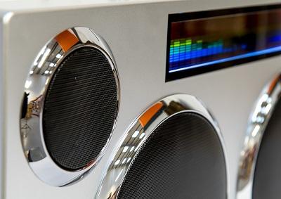 Actual product image GPO MANHATTANBluetooth speaker / stereo boombox Manhattan, 100 Watt, zilver (4 h)