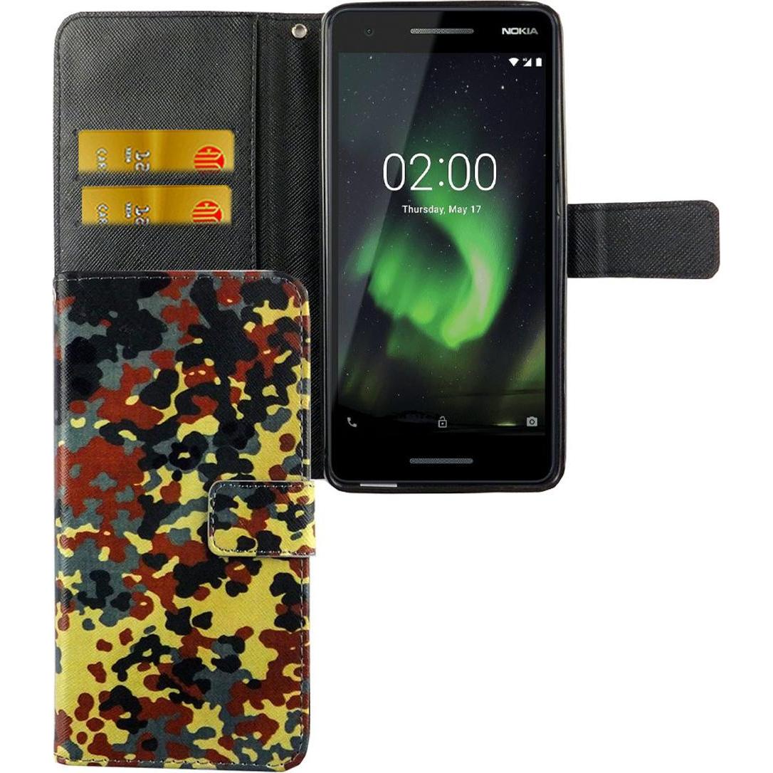König Design Hülle Handy Schutz für Nokia 2.1 Case Cover Tasche Wallet Etui Handyhülle Bumper (Nokia 2.1), Smartphone Hü...