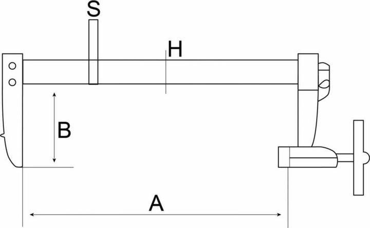 Produktbild Bahco Schraubzwinge mit gummiertem Griff, 200 x 100 mm (200 mm)