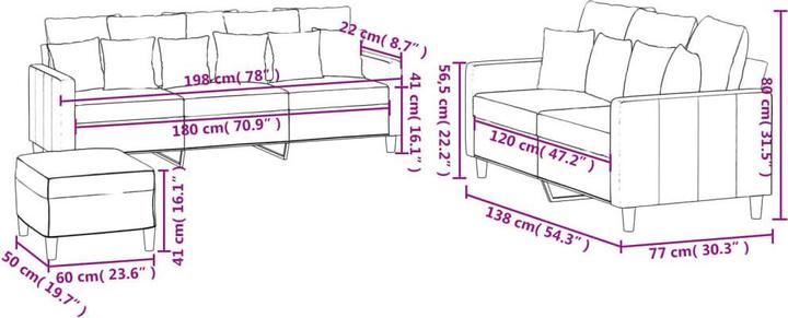 Produktbild vidaXL Georgoaºla (2-Sitzer, 3-Sitzer)