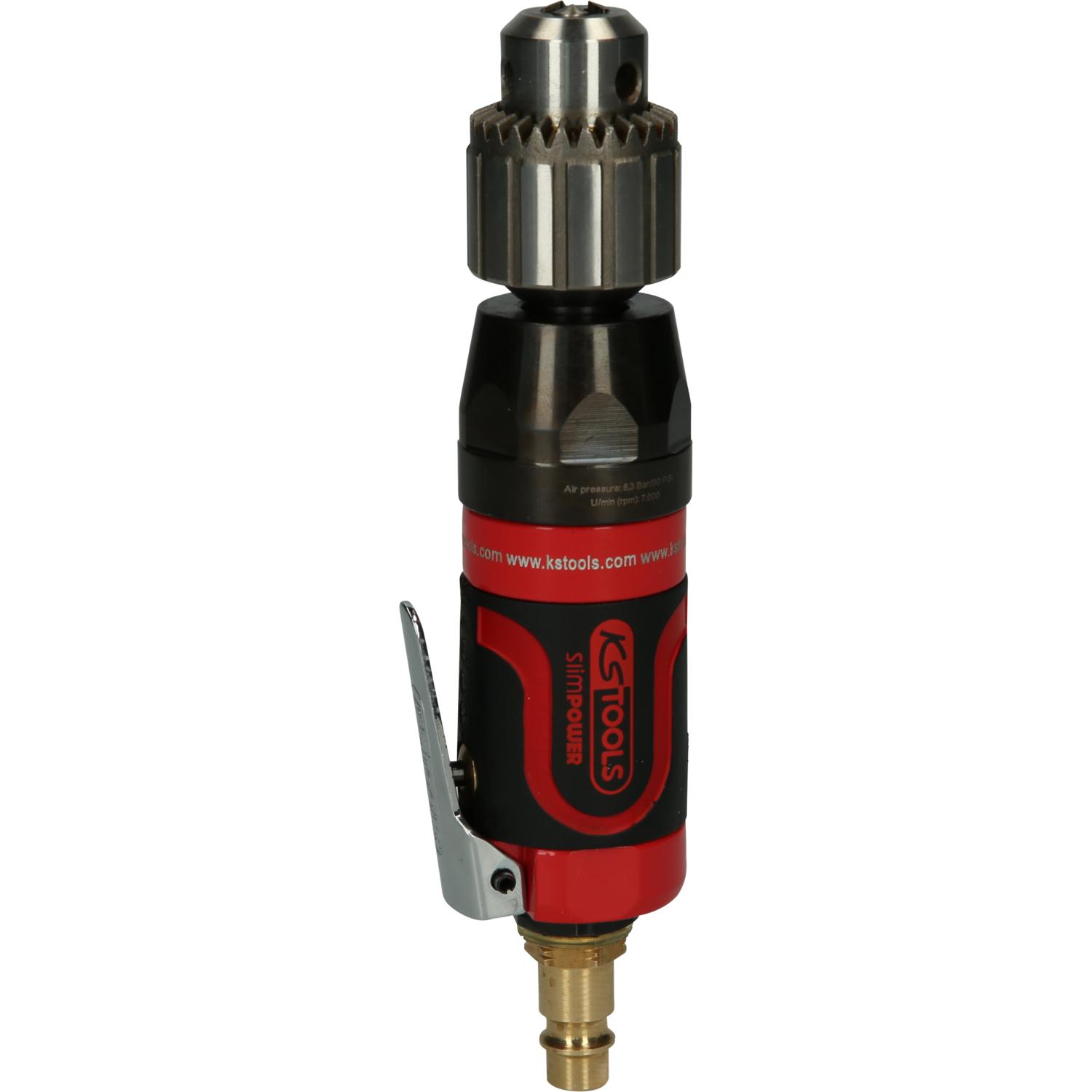 KS Tools, Bohrmaschine + Akkuschrauber, 3/8" SlimPOWER Mini-Druckluft-Stabbohrmaschine, pneum., max. 6,3 bar (90 psi) (D...